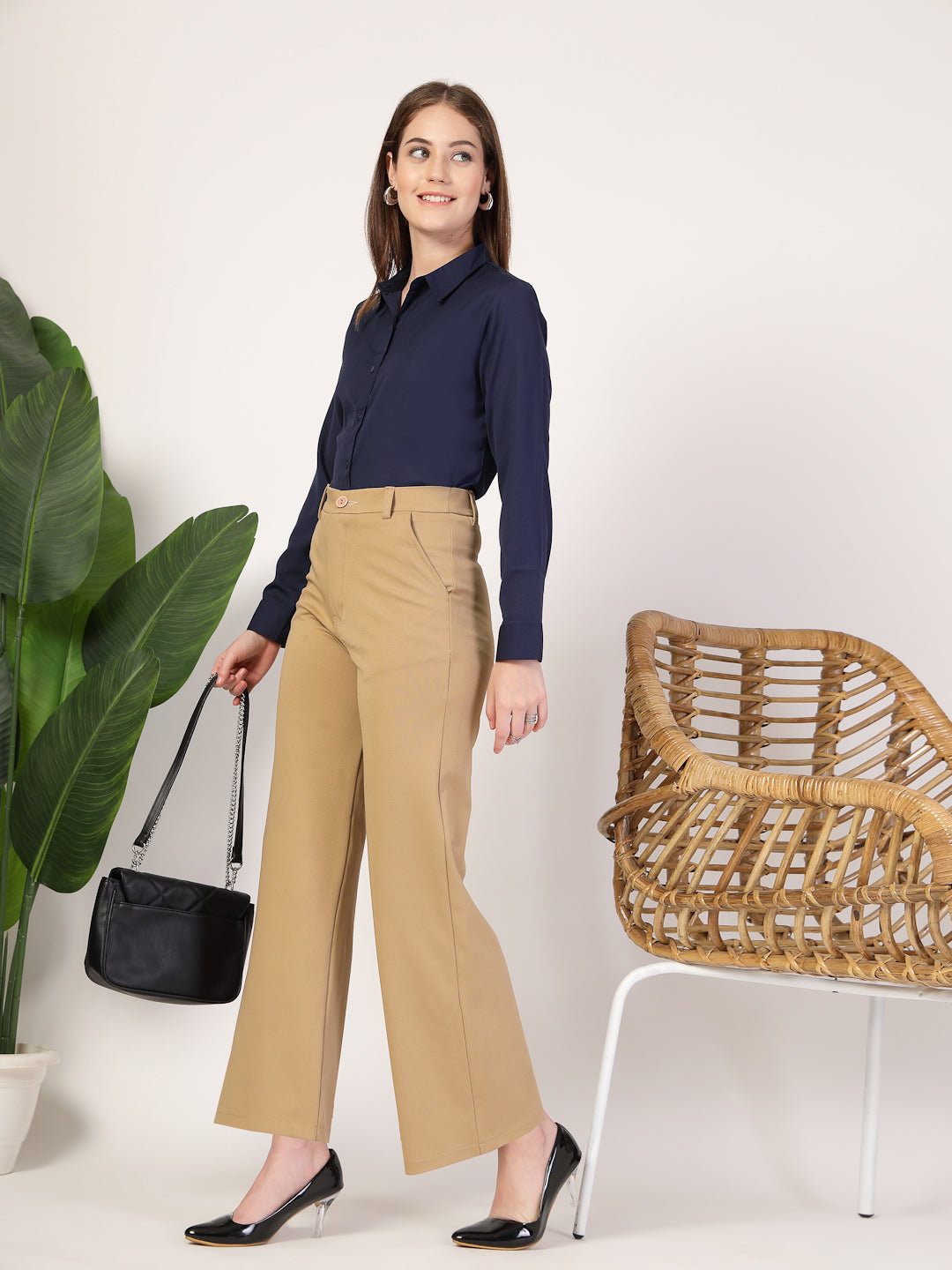 Style Quotient Women Navy formal shirt