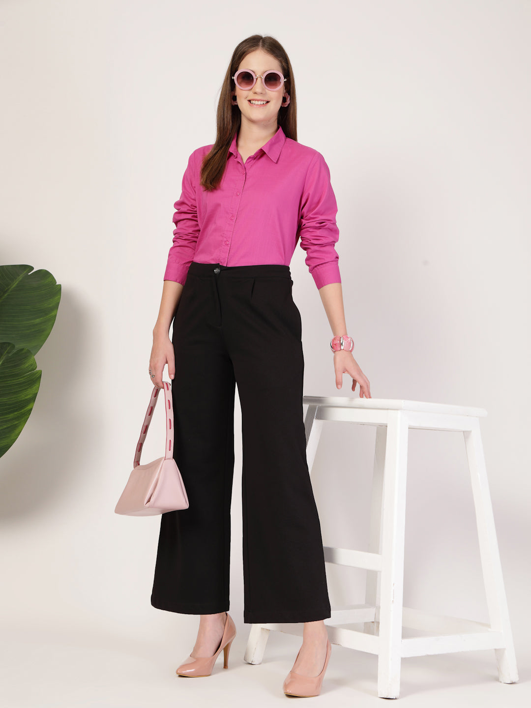 Style Quotient Women Solid Cotton Formal Shirt