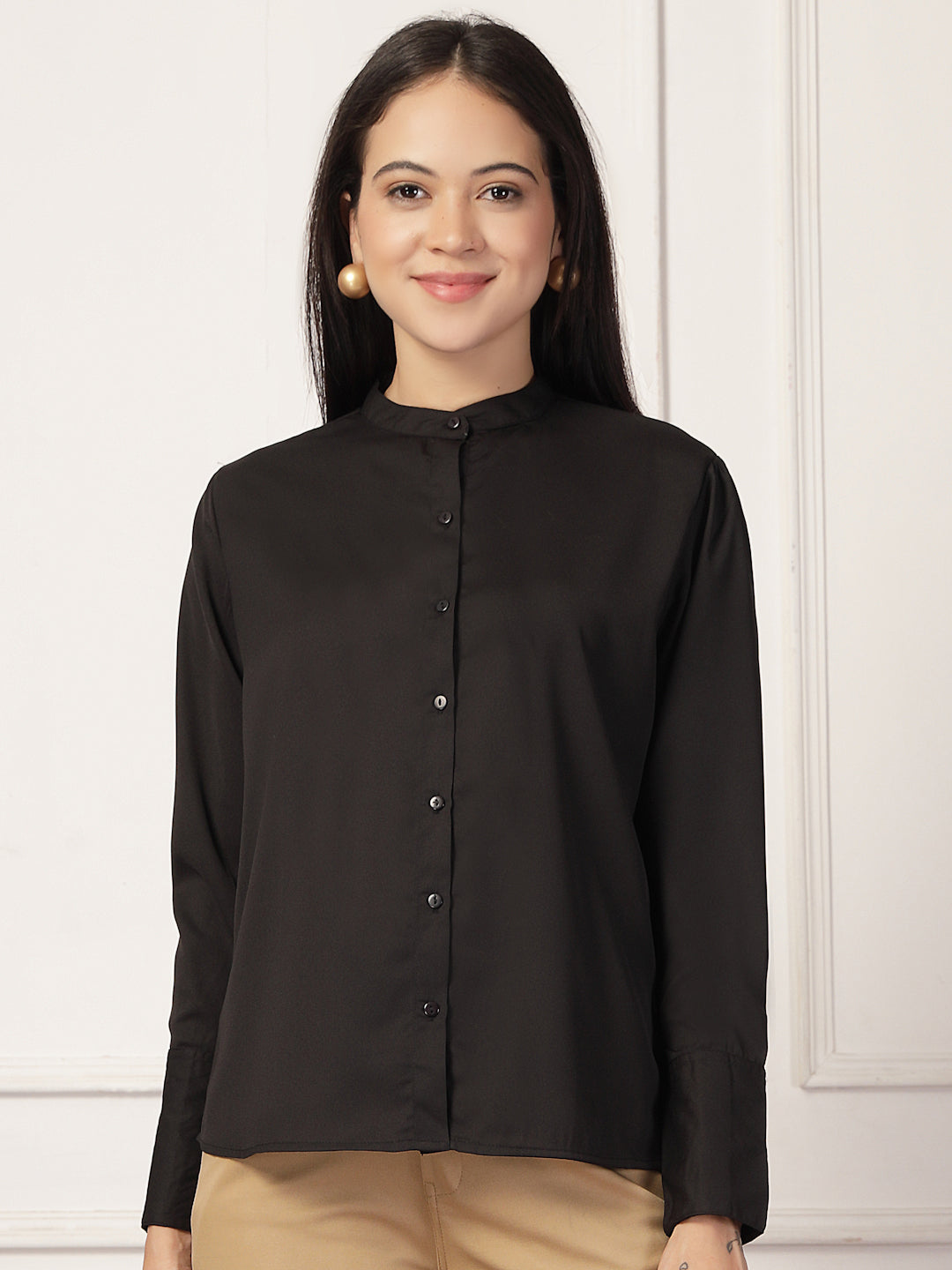 Style Quotient Women Black formal shirt