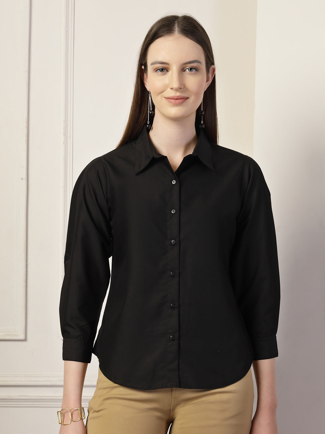 Style Quotient Women Black formal shirt