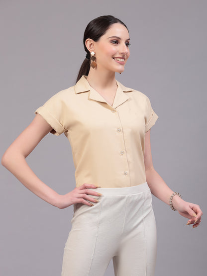 Style Quotient Women Smart Lapel Collared Office Shirt