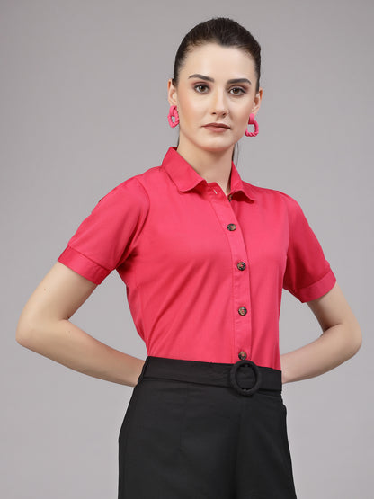 Style Quotient Women Formal Pink Shirt