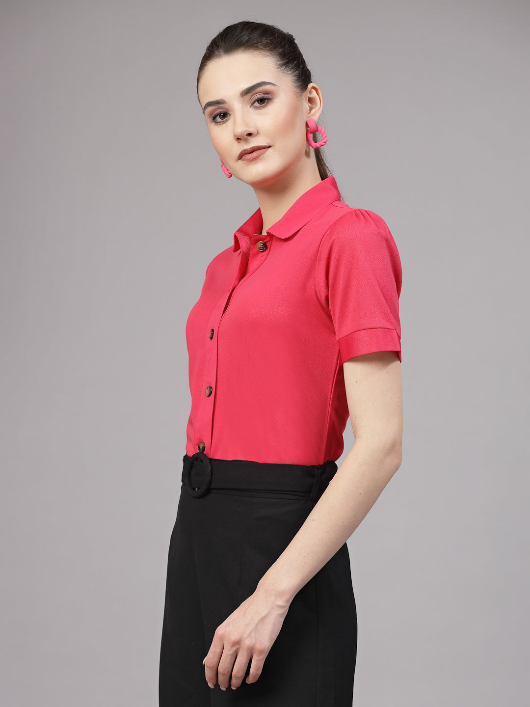 Style Quotient Women Formal Pink Shirt