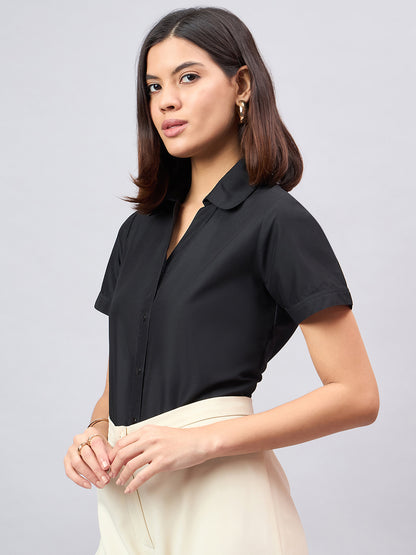 Style Quotient Women Short Sleeves front button and collar Shirt