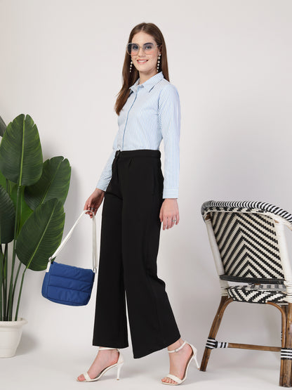 Style Quotient Women Blue White stripe shirt