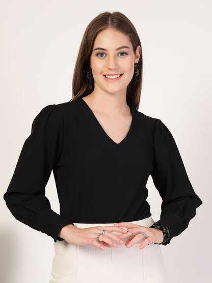 Style Quotient Women Black Knit Top