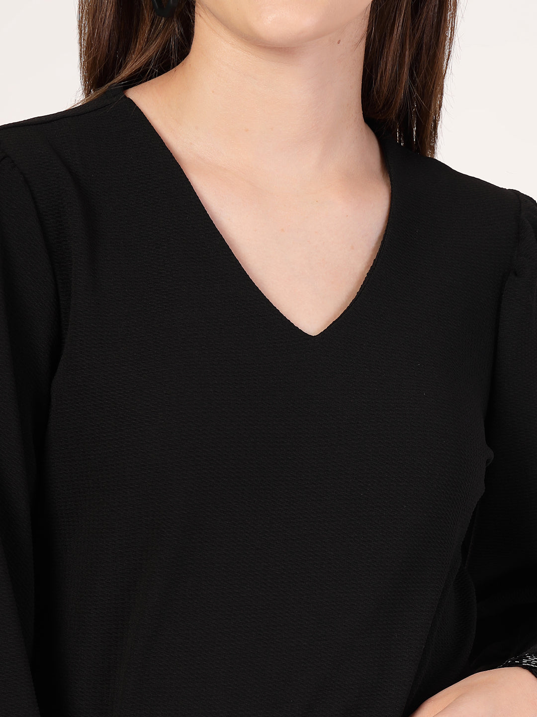 Style Quotient Women Black Knit Top