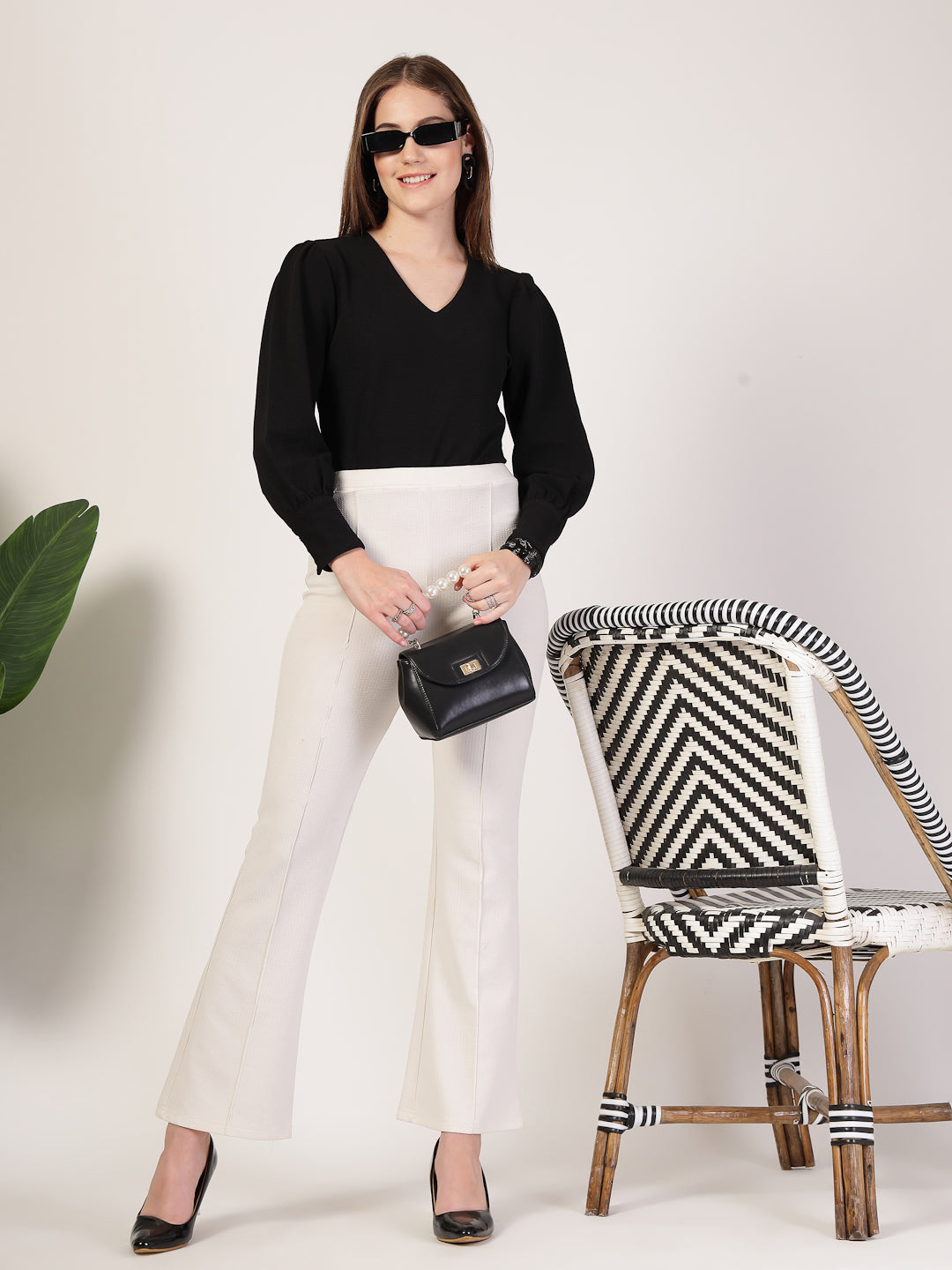 Style Quotient Women Black Knit Top