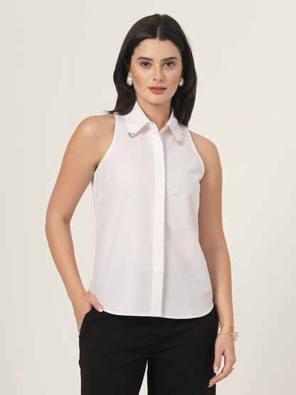 Style Quotient Women White Incut Shirt