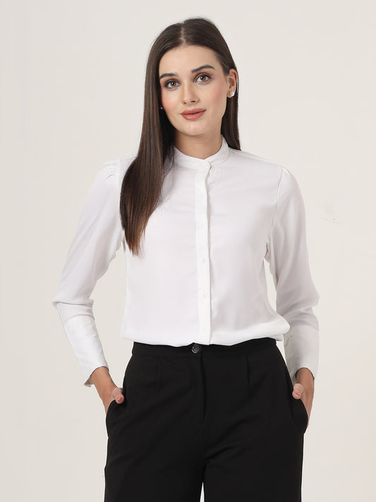 Style Quotient Women White Formal Shirt