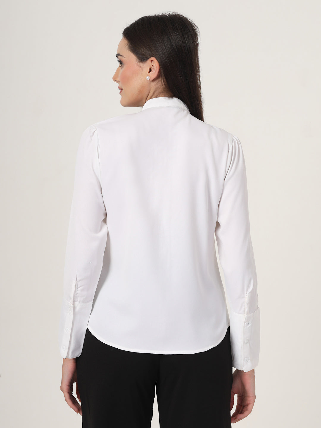 Style Quotient Women White Formal Shirt