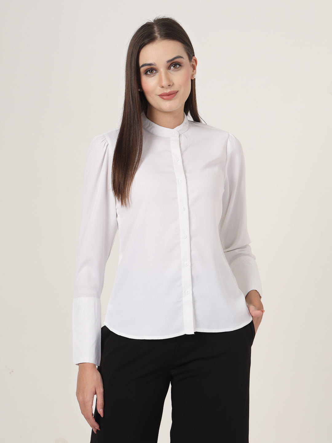 Style Quotient Women White Formal Shirt