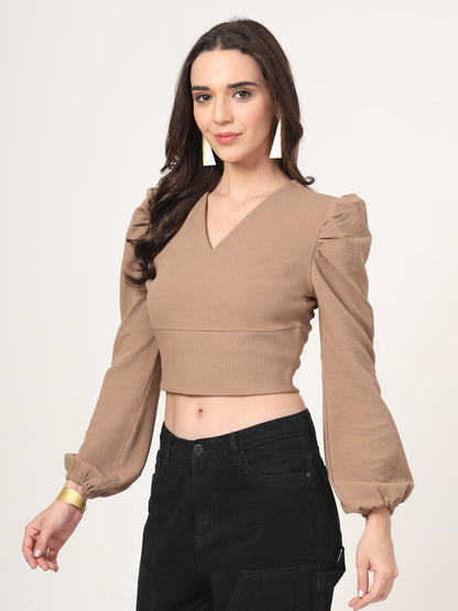 Style Quotient Women Brown Knit Top