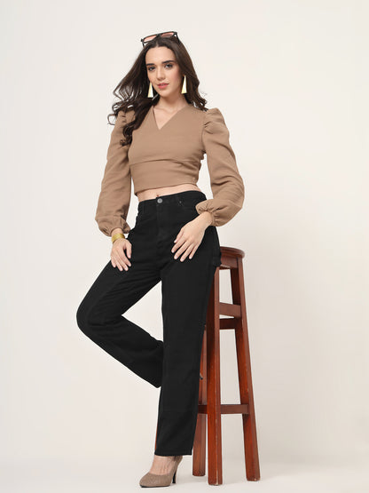 Style Quotient Women Brown Knit Top