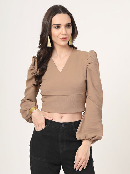 Style Quotient Women Brown Knit Top