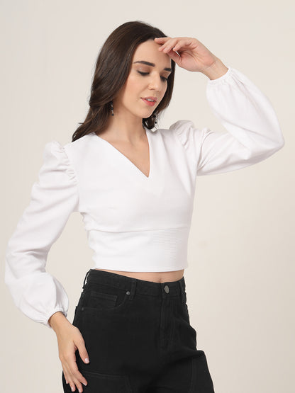 Style Quotient Women White Knit Top