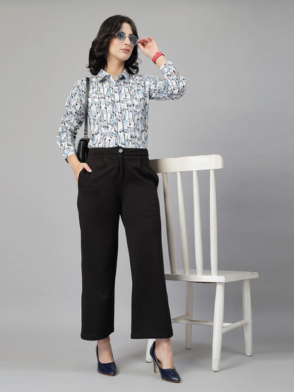 Style Quotient Women white stripes printed shirt