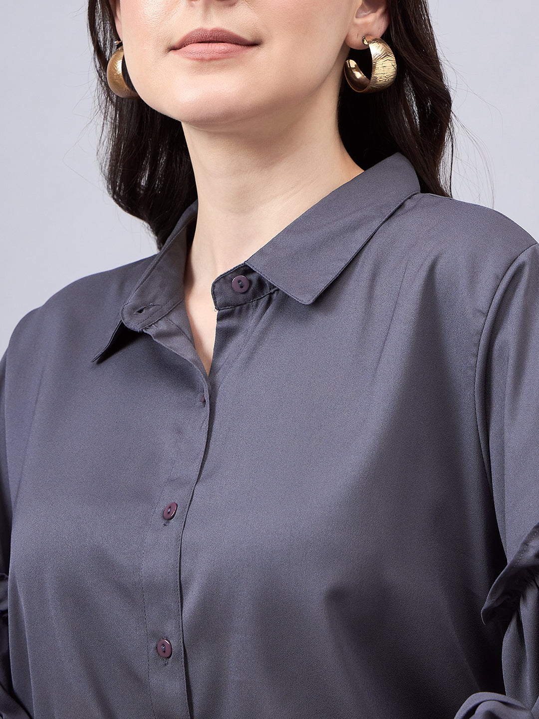 Style Quotient Women Grey Formal Shirt