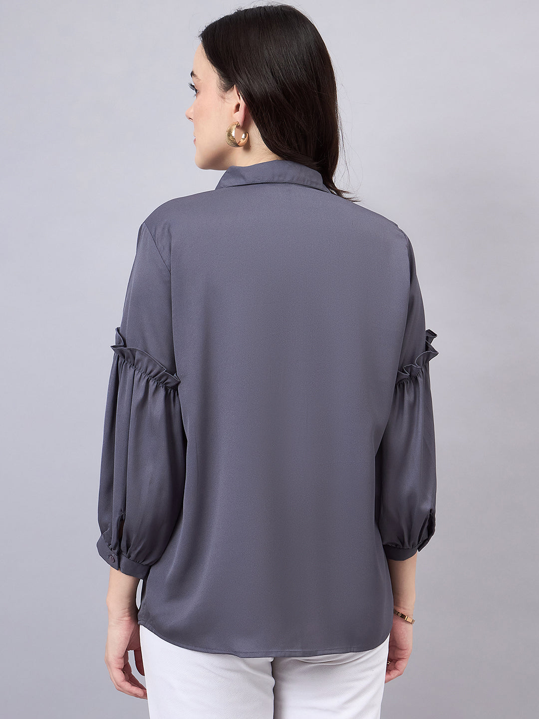 Style Quotient Women Grey Formal Shirt