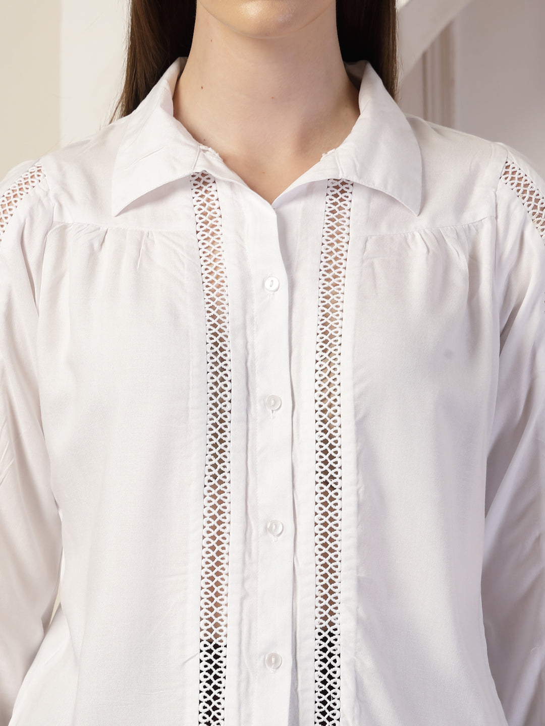 Style Quotient Women White Relaxed Shirt