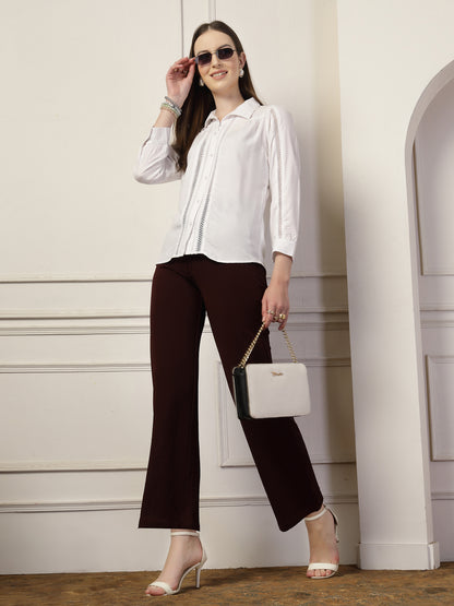 Style Quotient Women White Relaxed Shirt