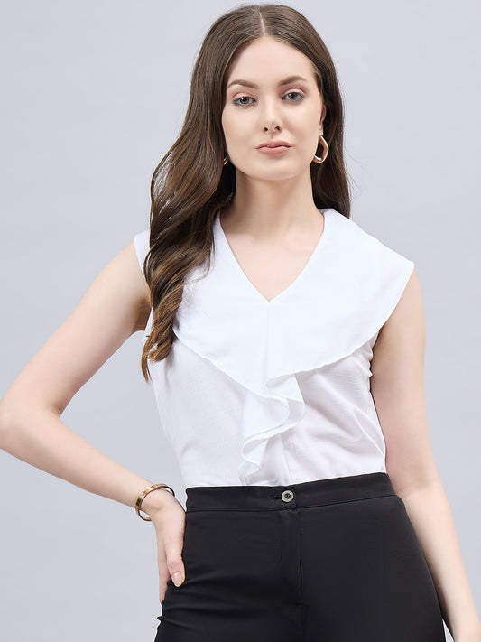 Style Quotient Women White Sleeveless Top