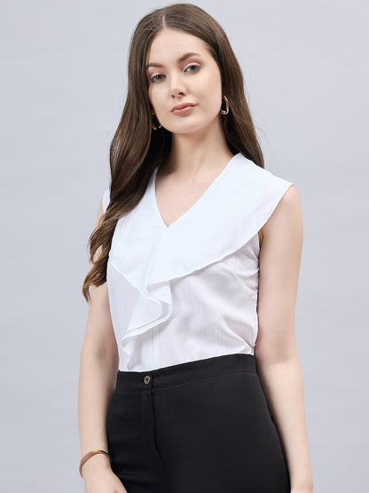 Style Quotient Women White Sleeveless Top