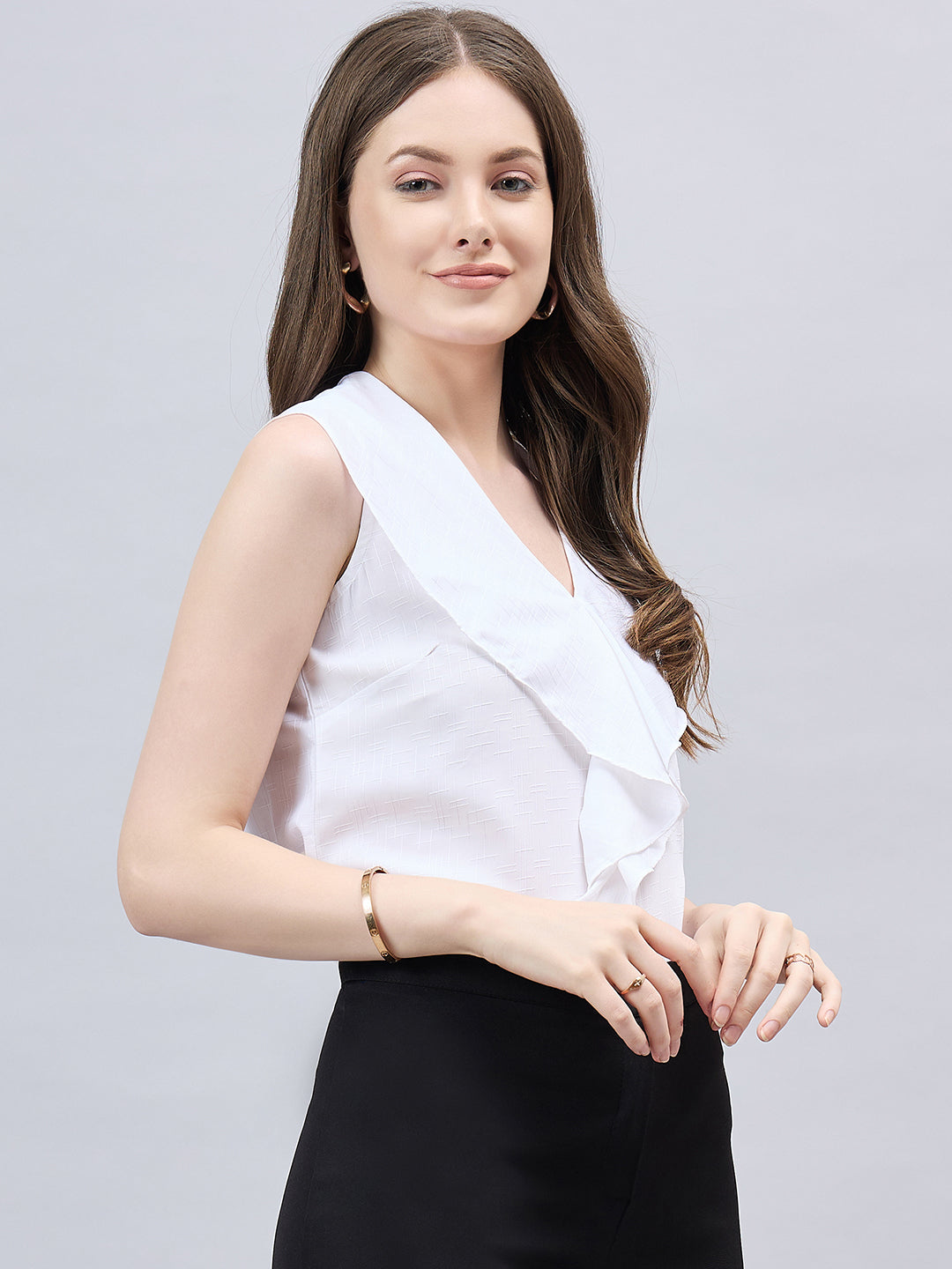 Style Quotient Women White Sleeveless Top