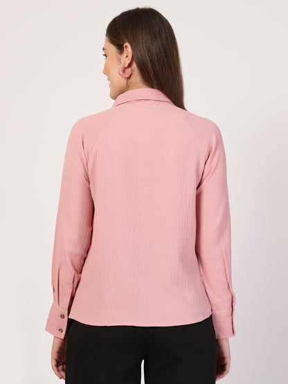 Style Quotient Women Pink Smart Casual shirt