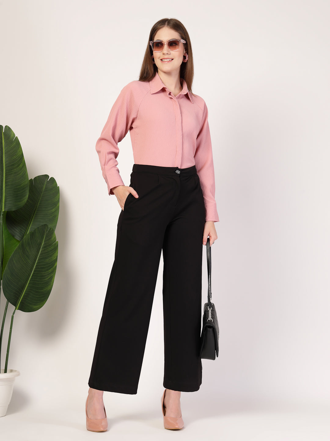 Style Quotient Women Pink Smart Casual shirt