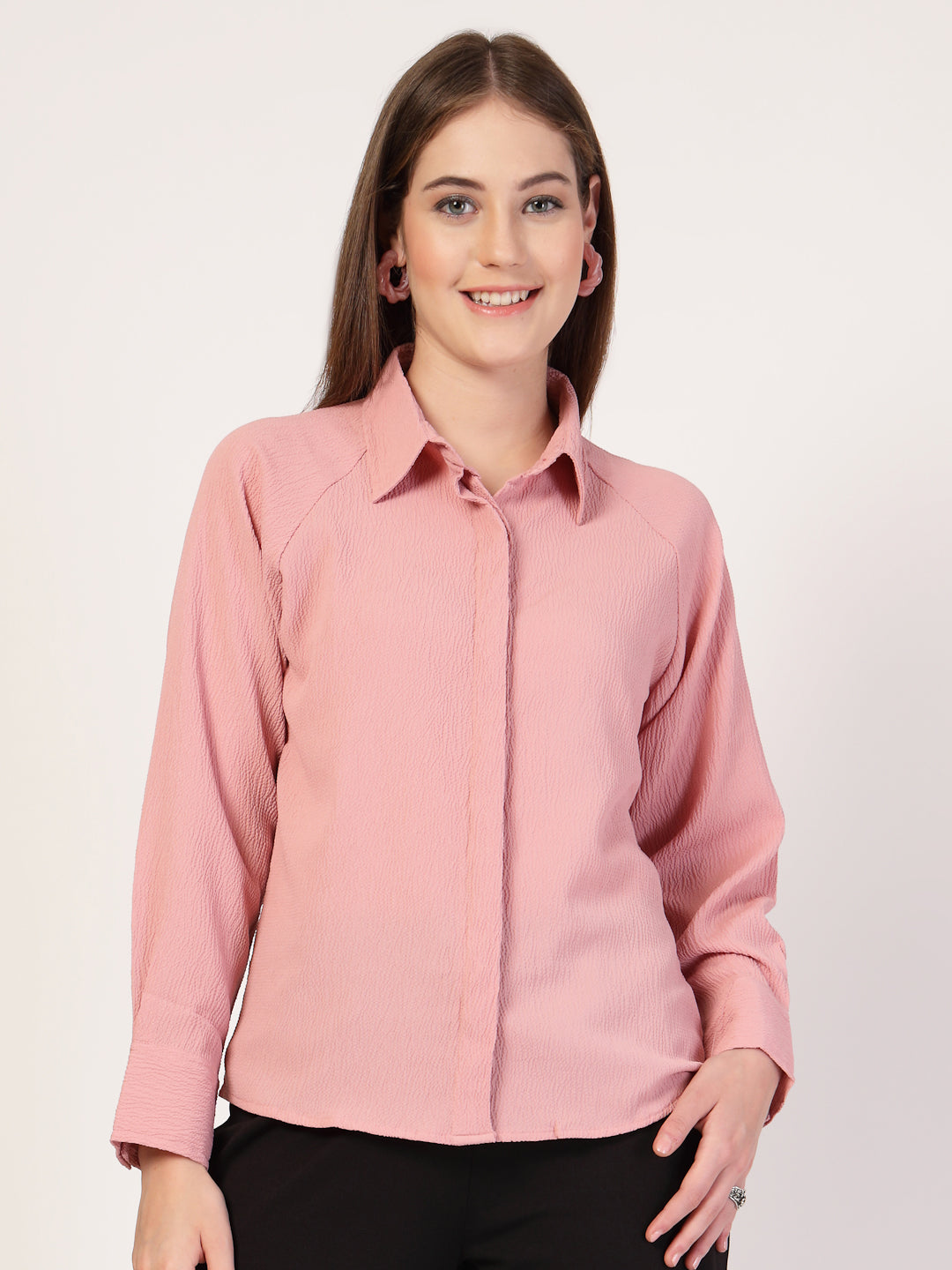 Style Quotient Women Pink Smart Casual shirt