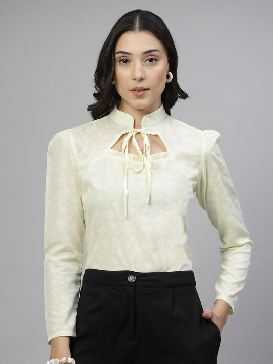 Style Quotient Women Yellow Formal Top