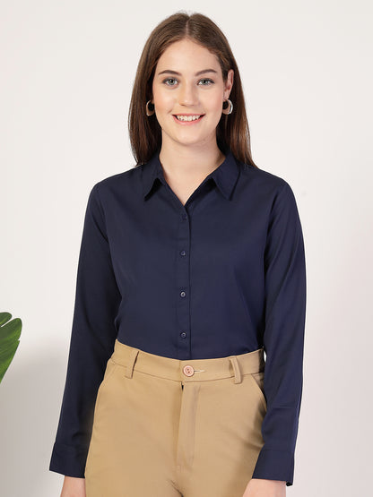 Style Quotient Women Navy formal shirt