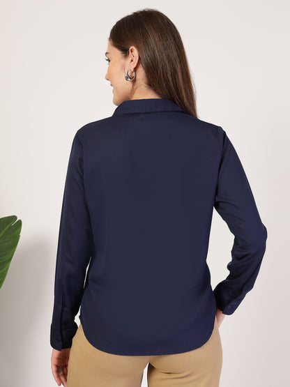 Style Quotient Women Navy formal shirt