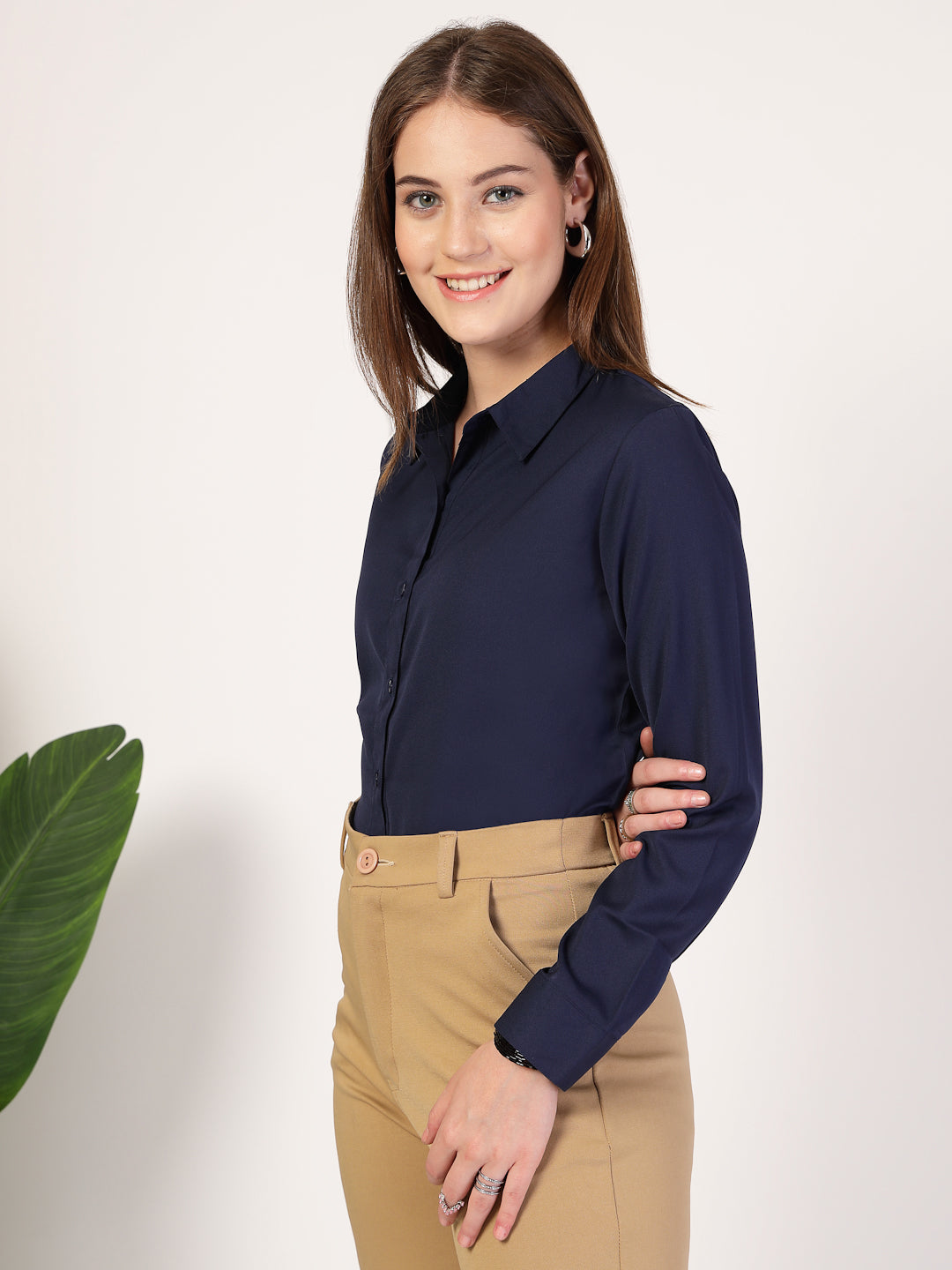 Style Quotient Women Navy formal shirt