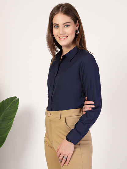 Style Quotient Women Navy formal shirt