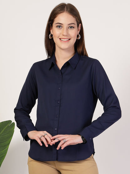 Style Quotient Women Navy formal shirt