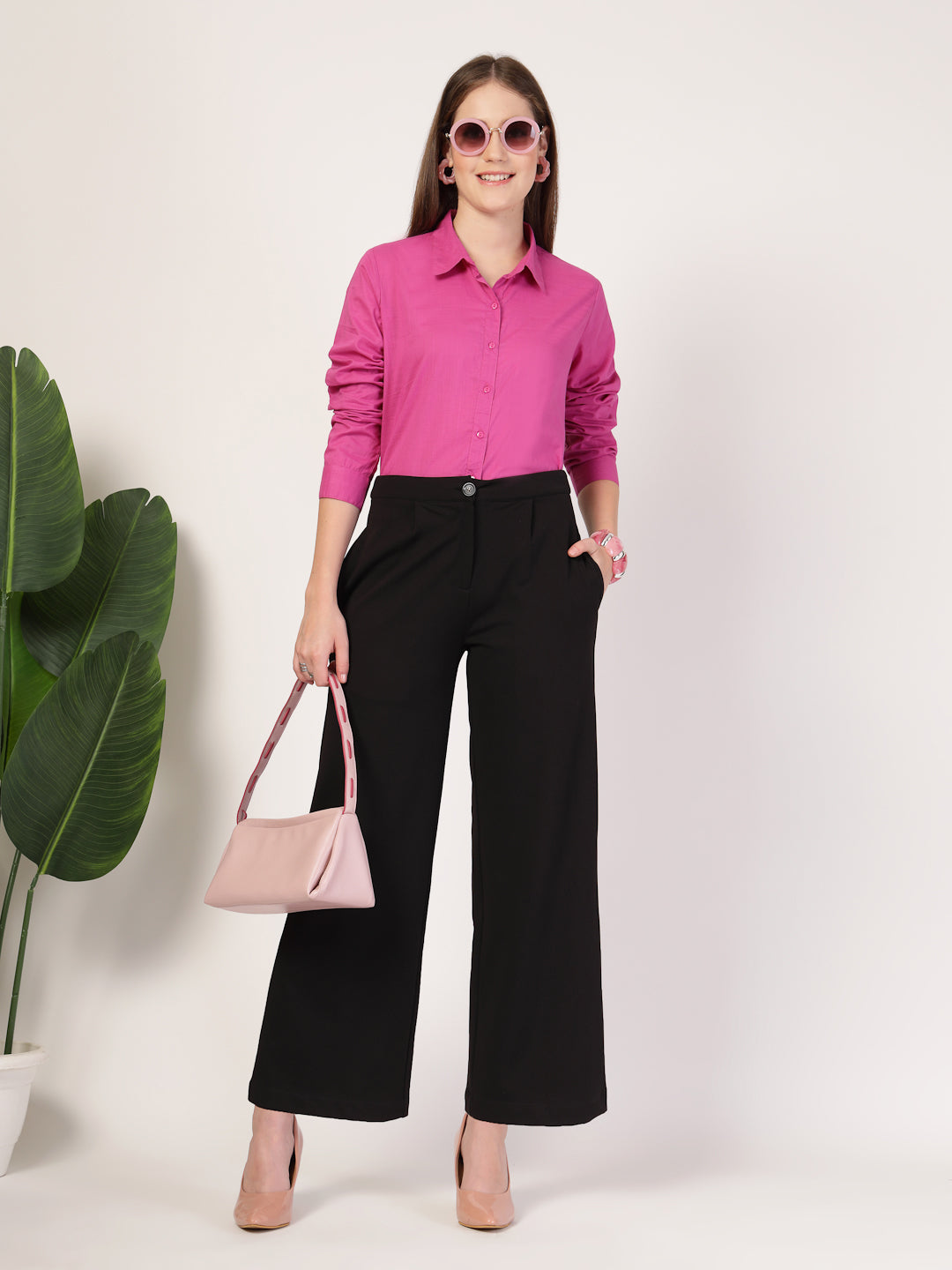 Style Quotient Women Solid Cotton Formal Shirt