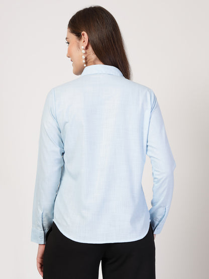 Style Quotient Women Blue Formal Shirt