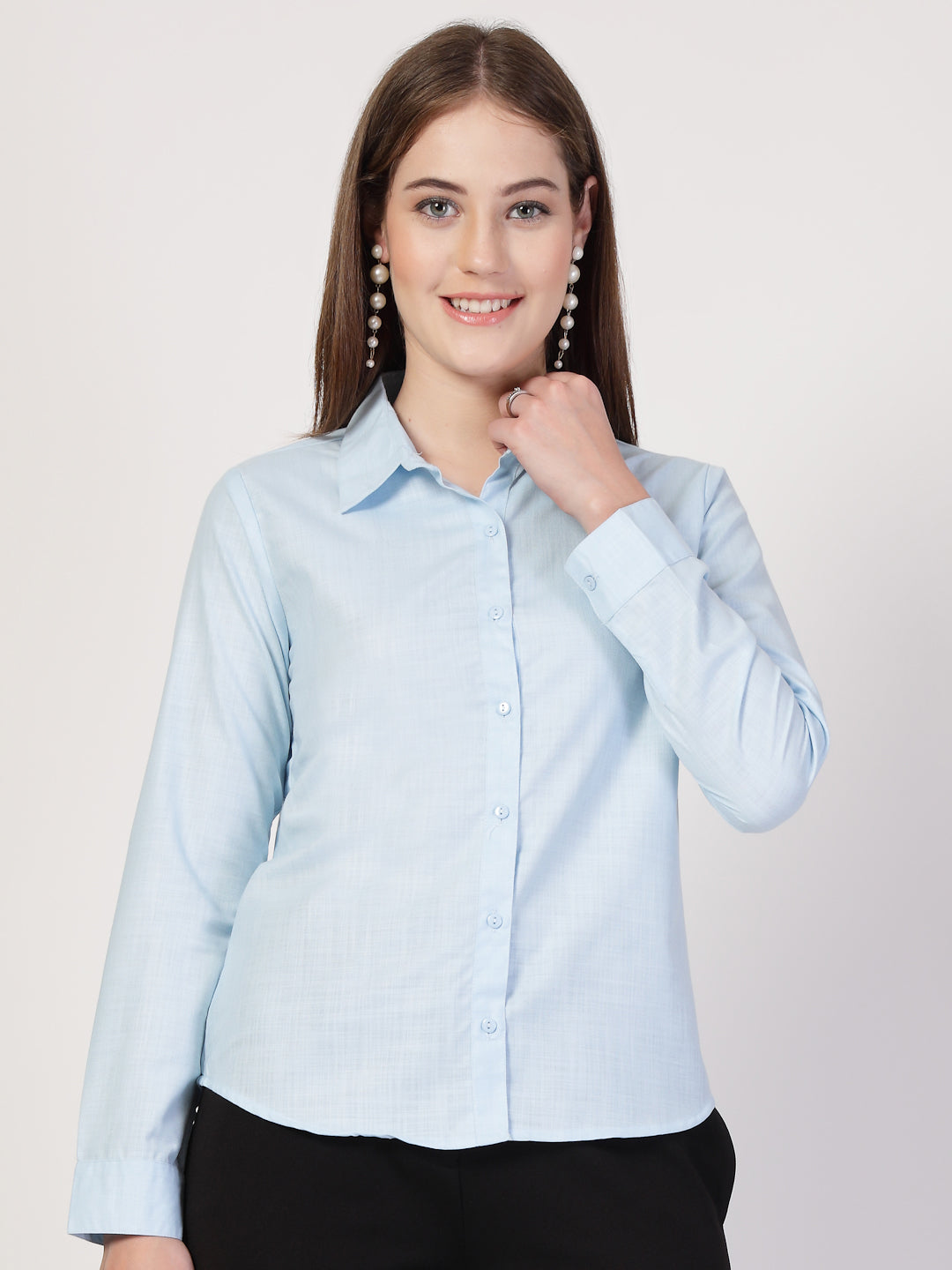 Style Quotient Women Blue Formal Shirt