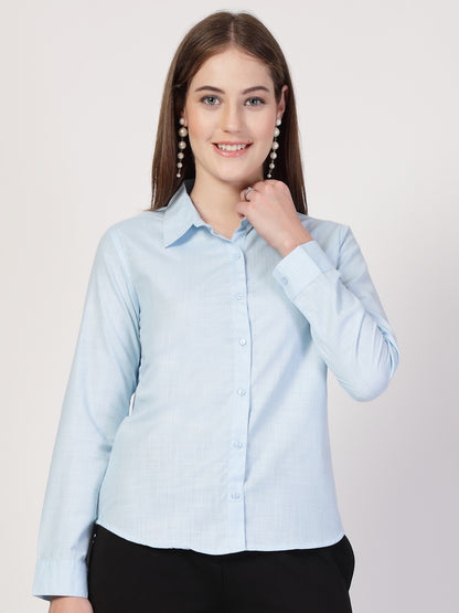 Style Quotient Women Blue Formal Shirt