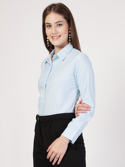Style Quotient Women Blue Formal Shirt