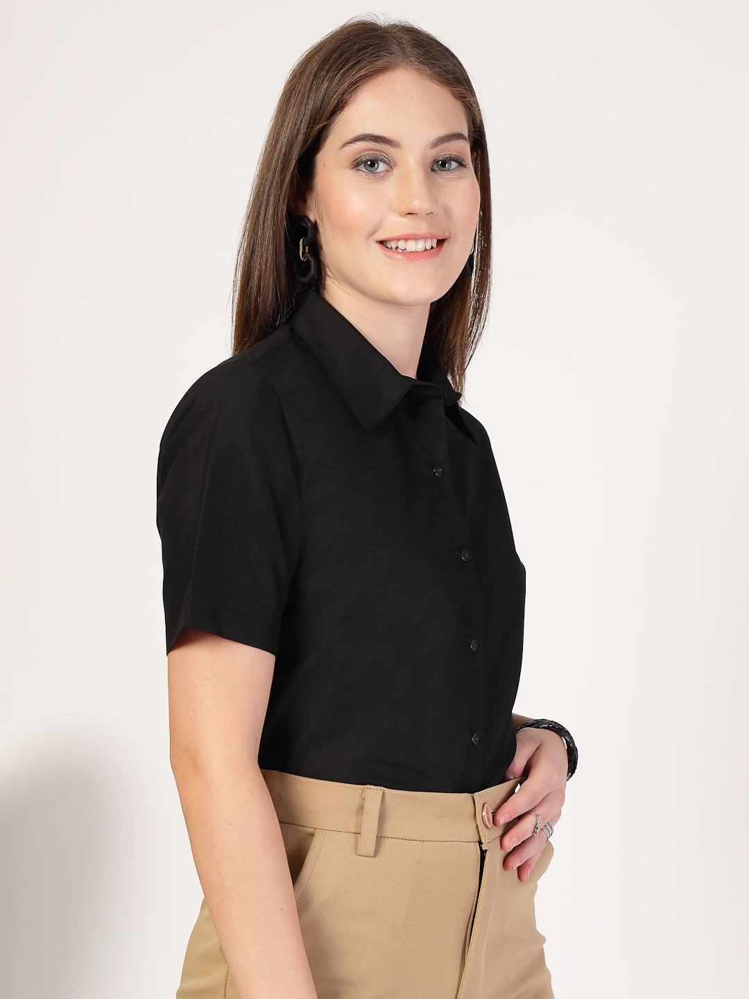 Style Quotient Women Black formal shirt