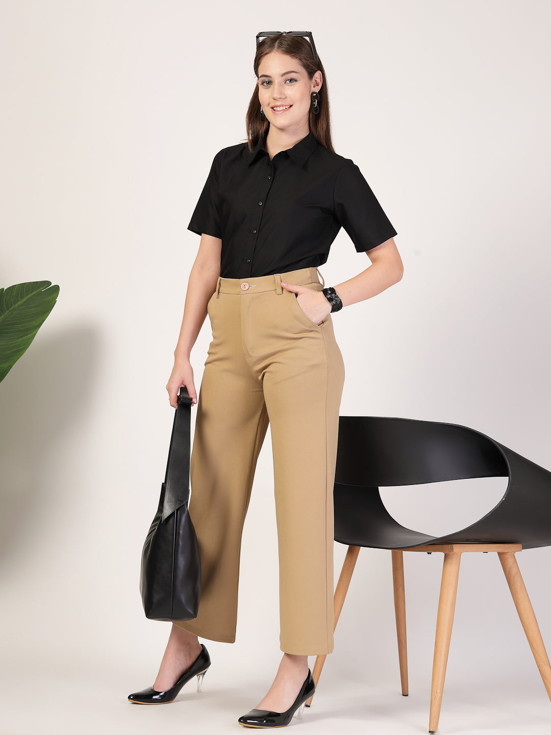 Style Quotient Women Black formal shirt