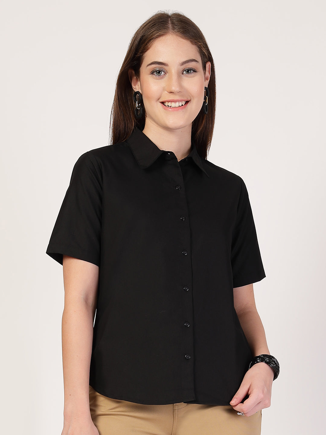 Style Quotient Women Black formal shirt