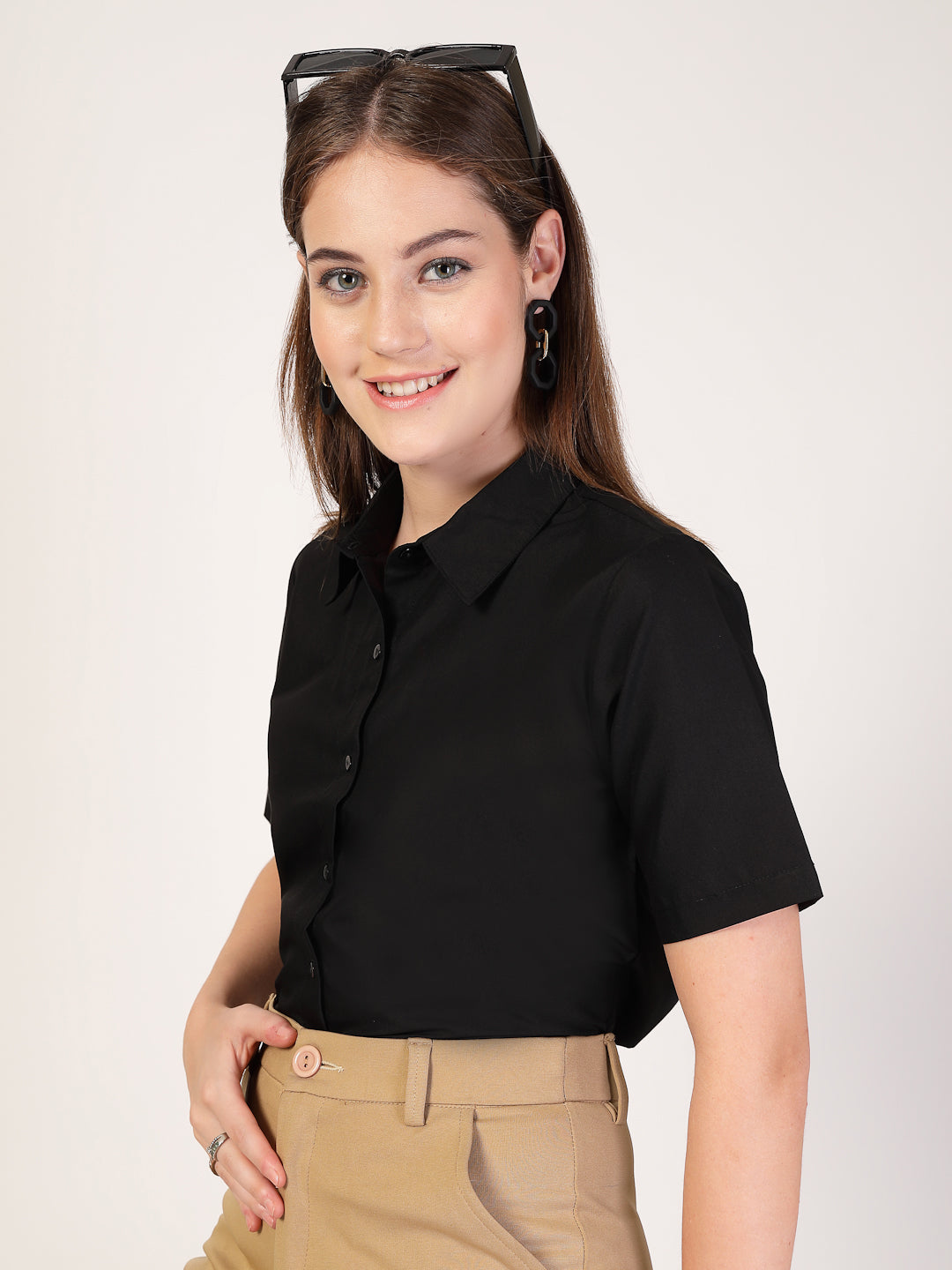 Style Quotient Women Black formal shirt