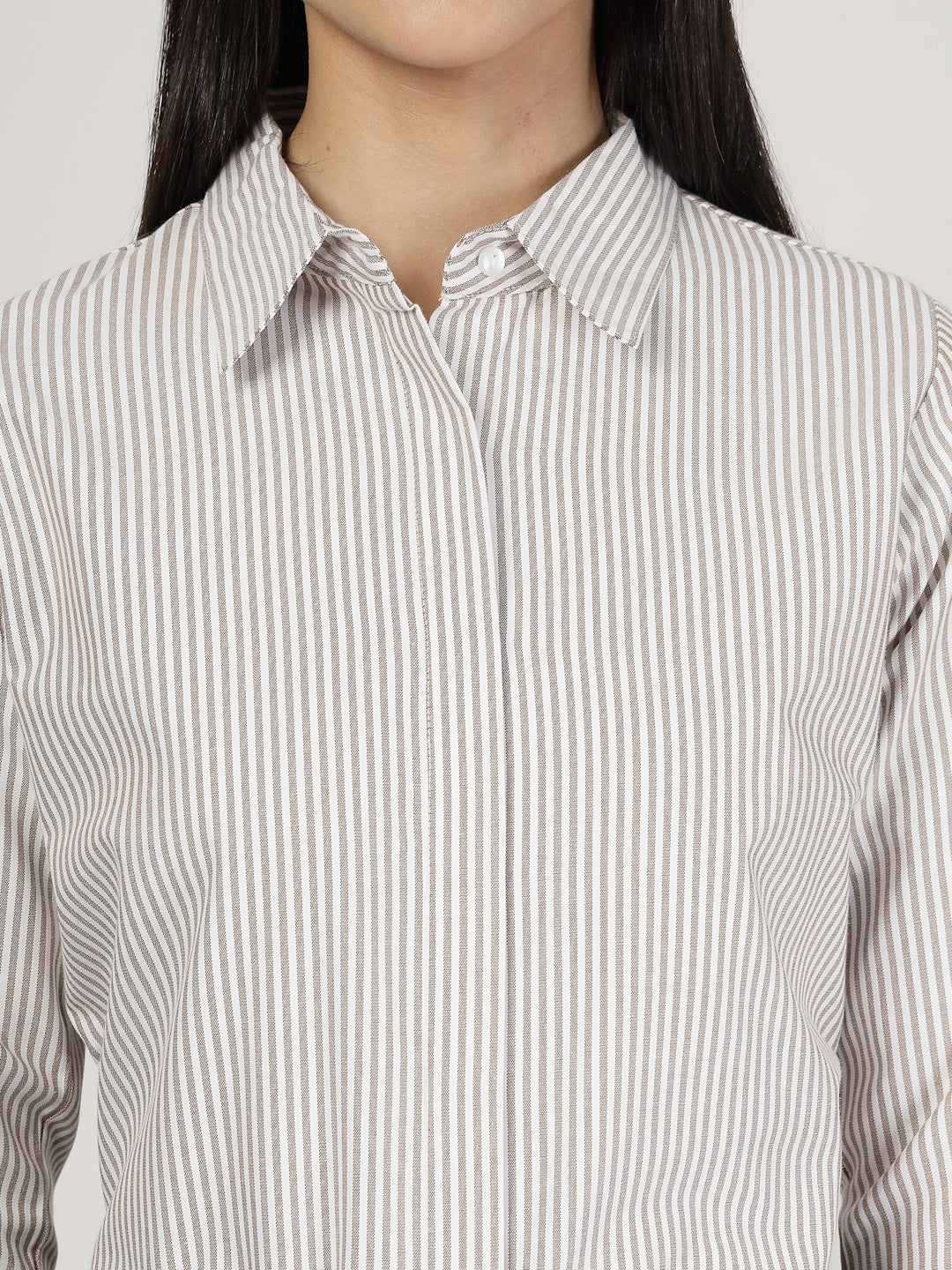 Style Quotient Women Brown white Shirt