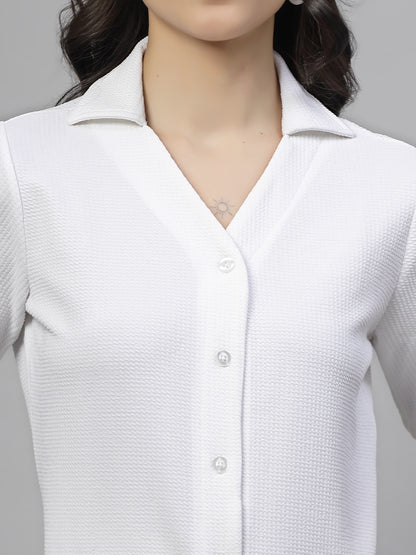 Style Quotient Women White knit shirt