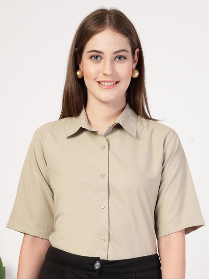 Style Quotient Women Beige Formal shirt