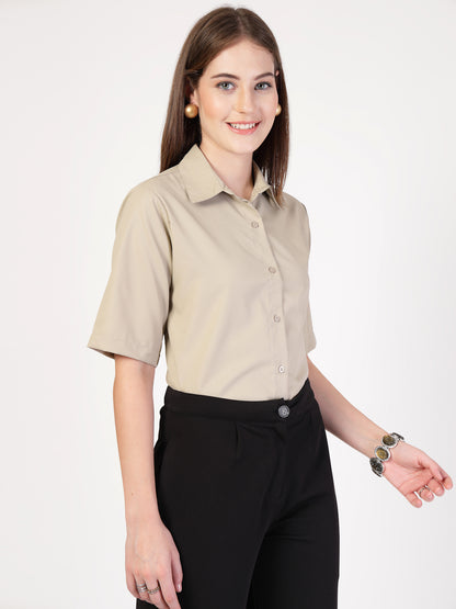 Style Quotient Women Beige Formal shirt